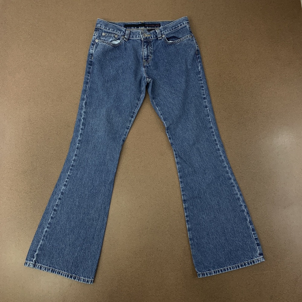 CK Calvin Klein Women's Size 3 Medium Wash Blue Denim Flared Leg Jeans